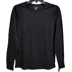 Calvin Klein Performance Women Long Sleeve Crewneck T-Shirt Size US S Black
